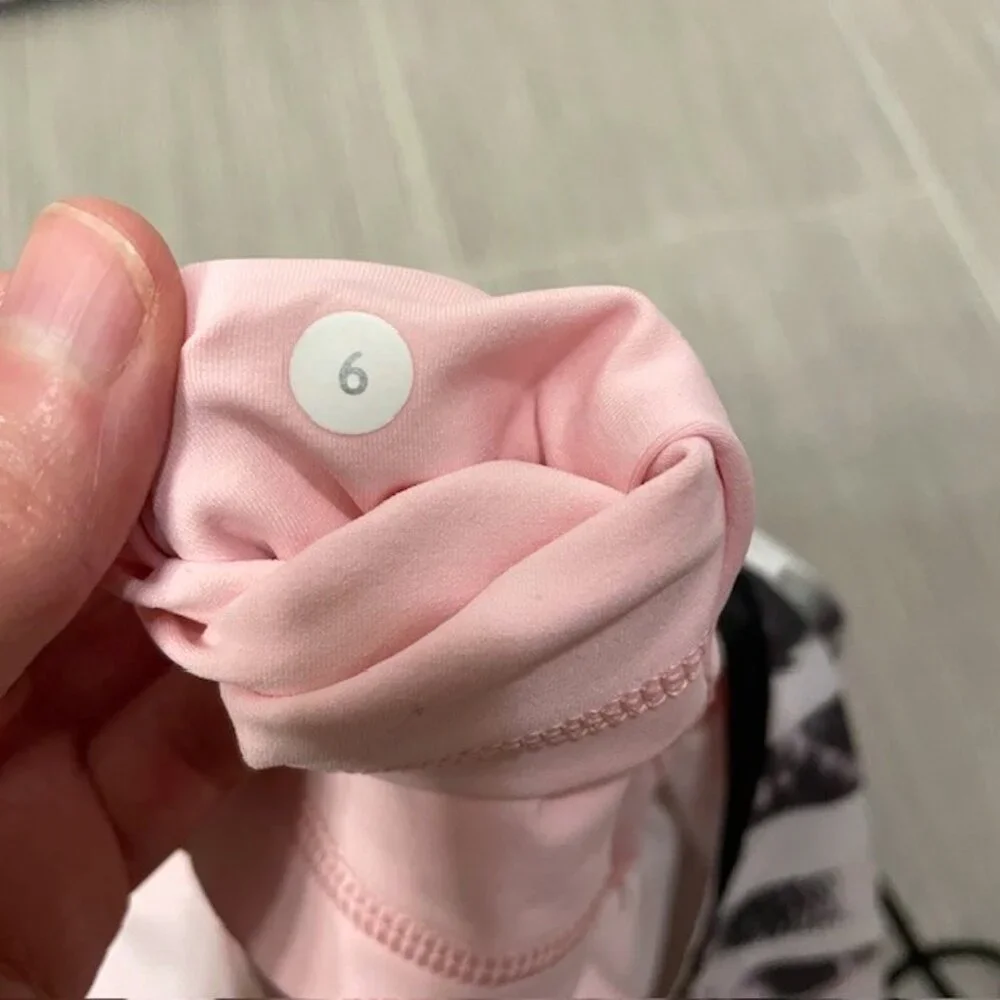 Lululemon Sweaty or Not Runsie Size 6 Pink White Sporty Athleisure